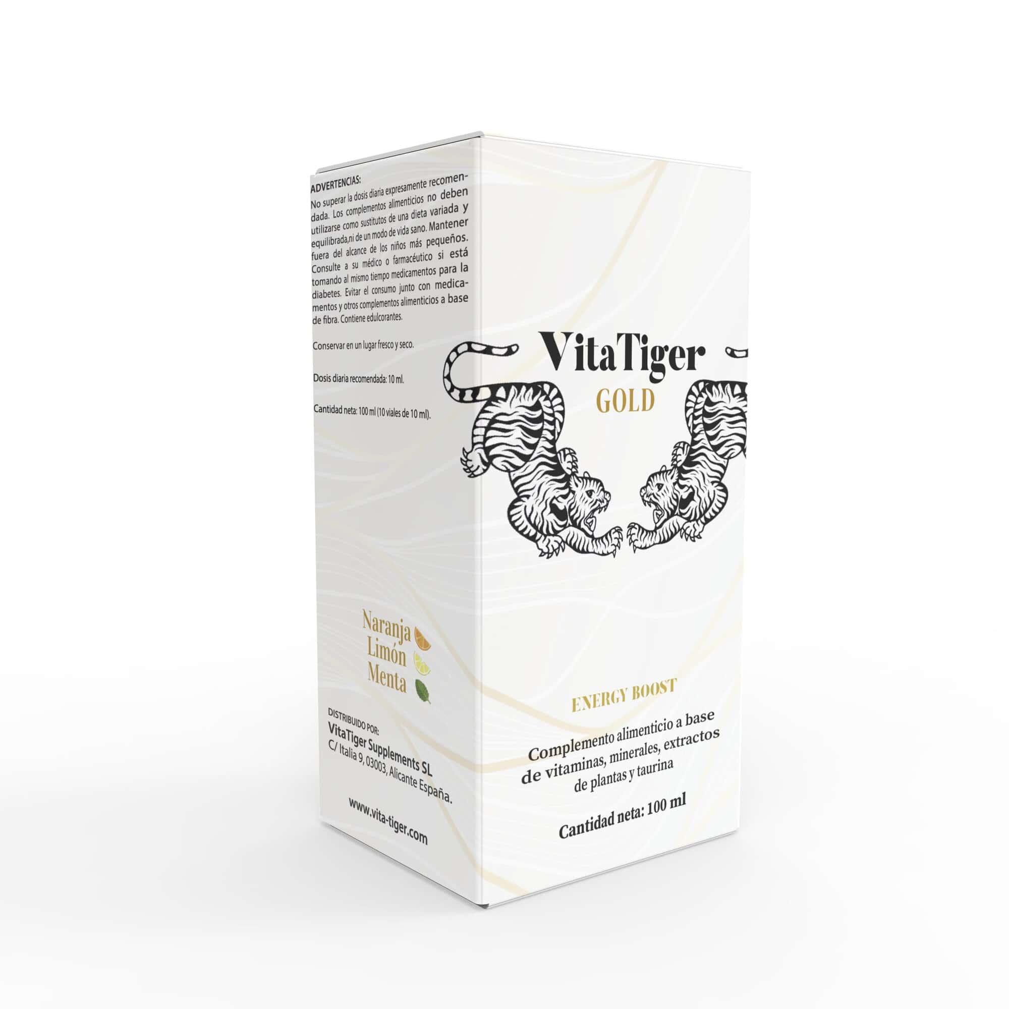 TIGERBOOST GOLD – 10 flacons x 10 ml (100 ml | 10 doses) - Afbeelding 2