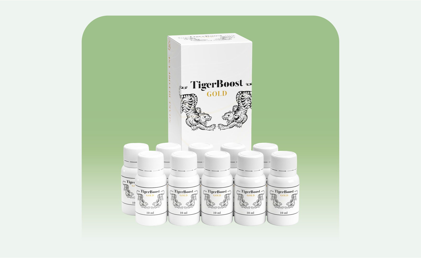 TIGERBOOST GOLD – 10 flacons x 10 ml (100 ml | 10 doses)